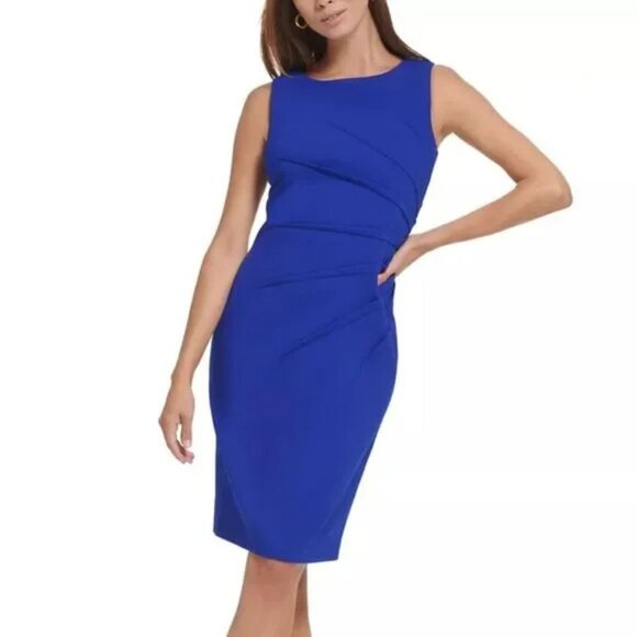 Calvin Klein Dresses & Skirts - Calvin Klein Starburst Sheath Dress - Size 4, Ultramarine Blue, NWT